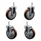 Service Caster 5 Inch Maroon Polyurethane Wheel Swivel 34 Inch Threaded Stem Caster Set 2 Brakes SCC SCC-TS20S514-PPUB-MRN-34212-2-TLB-2 - alternate 1